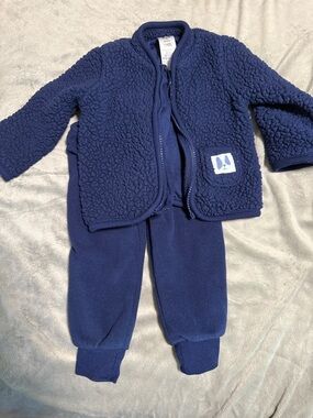Gerber Navy Plush Fleece Kids Matching Set